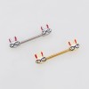 NERDY BUNNY 316L SURGICAL STEEL NIPPLE RING